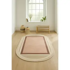 GENERICO - Alfombra Grande 120x180cm Hogar Geométrico Nude Diseño