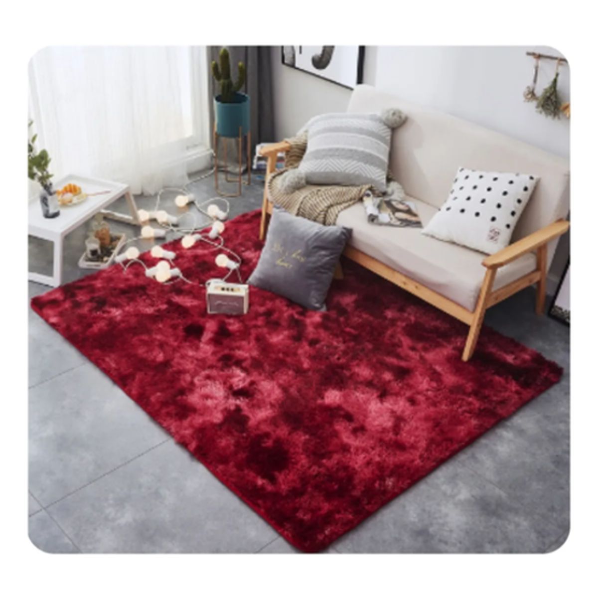 GENERICO - Alfombra Peluda 180x200cm Suave Decorativa Antideslizante