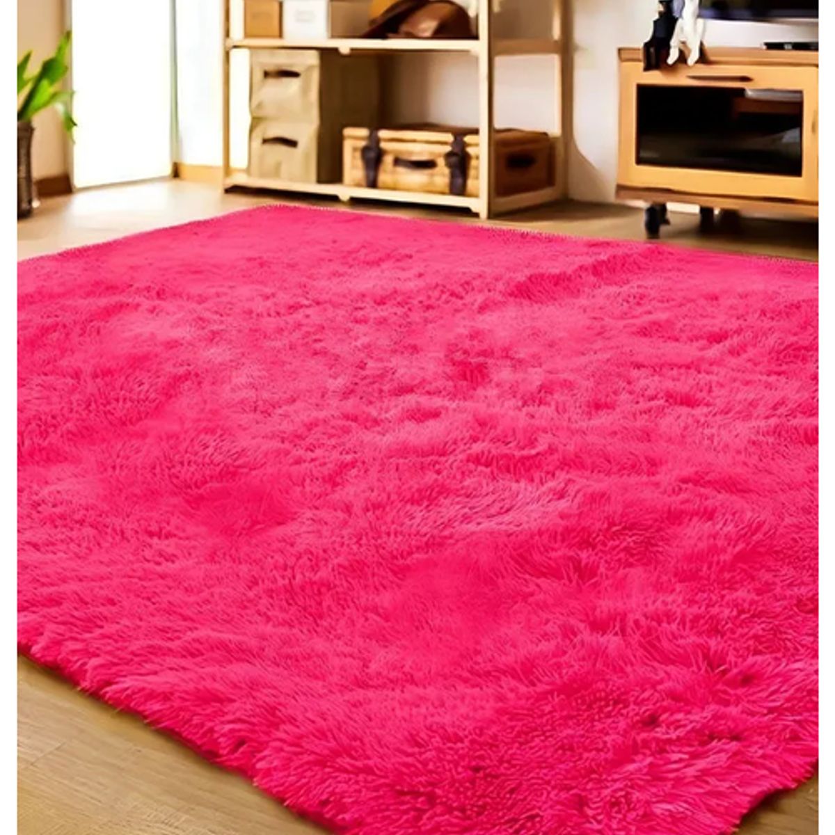 GENERICO - Alfombra Extra Suave Grande 240x200cm Fucsia
