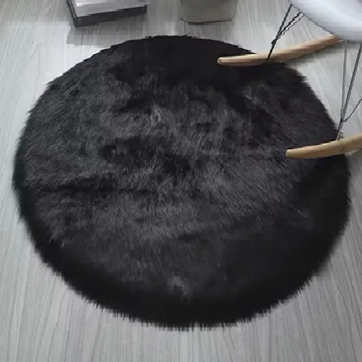 GENERICO - Alfombra Redonda Peluda 120x120cm Living Dormitorio