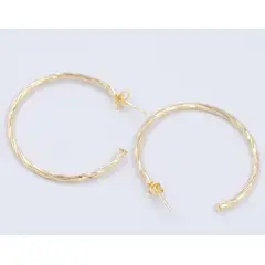 GENERICO - Arete candonga espiral mediana oro laminado 18k