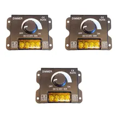 GENERICO - 3 Dimmer 12-24V 30A color Negro