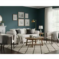 SITIAL HOME - Living 311 Facundo Blanco crudo Sofa 3 cuerpos + 2 Sitiales de madera