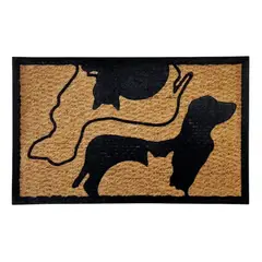 GENERICO - Alfombra para Entradas de Mimbre con Diseños Macotas 75x45