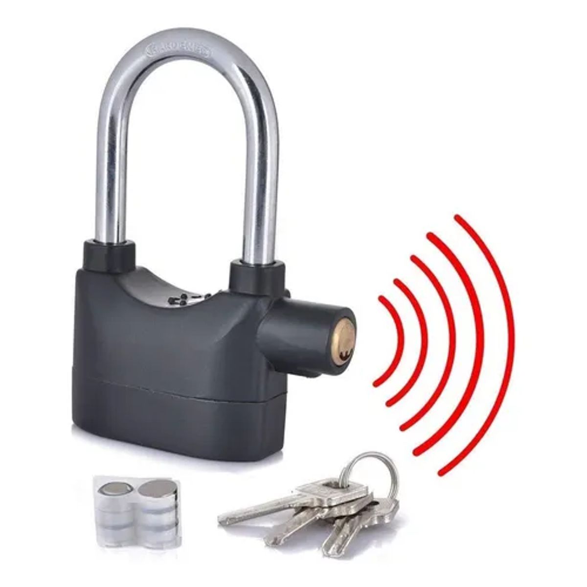 GENERICO - Candado con Alarma para Casa Local Moto y Bicicleta