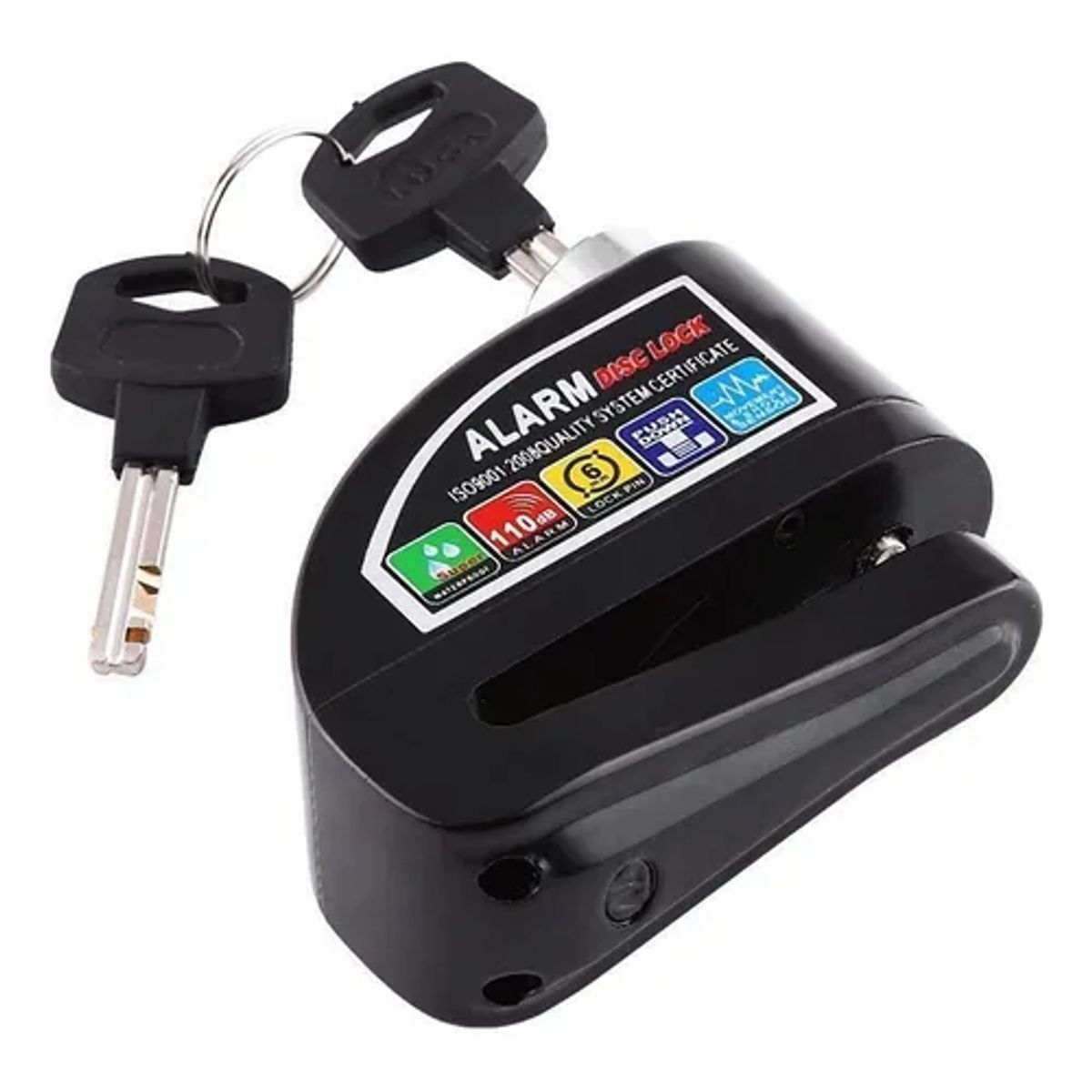 GENERICO - Candado Moto Alarma Freno de Disco y Bicicleta 110dB