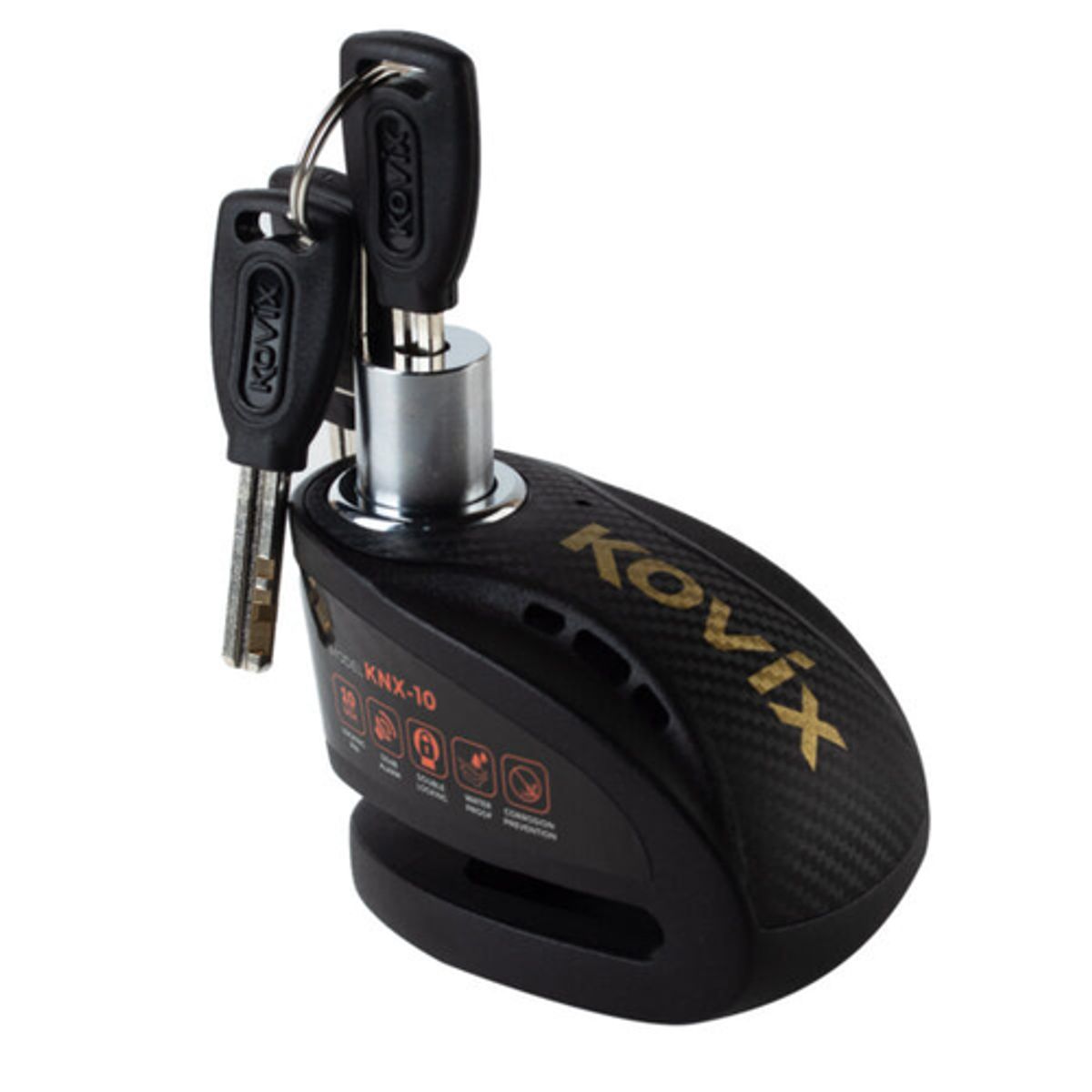 GENERICO - Candado Disco Moto Kovix KNX10 Alarma 120dB Doble Lock Negro
