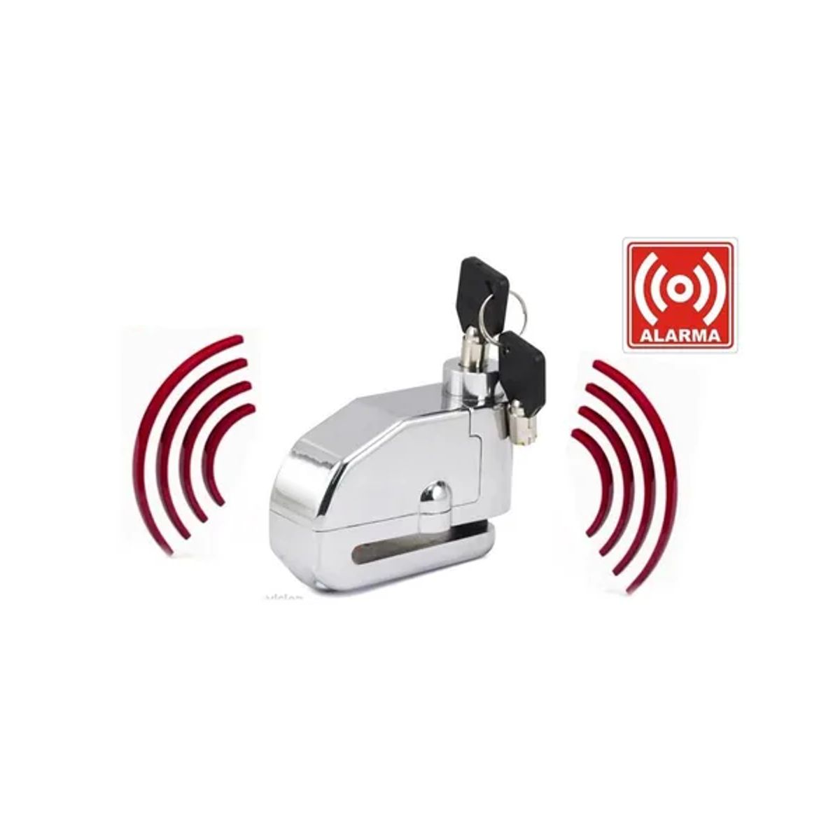 GENERICO - Candado Freno Disco Moto con Alarma 125dB