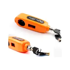 GENERICO - Accesorios Moto Candado Antirrobo Manillar Naranja