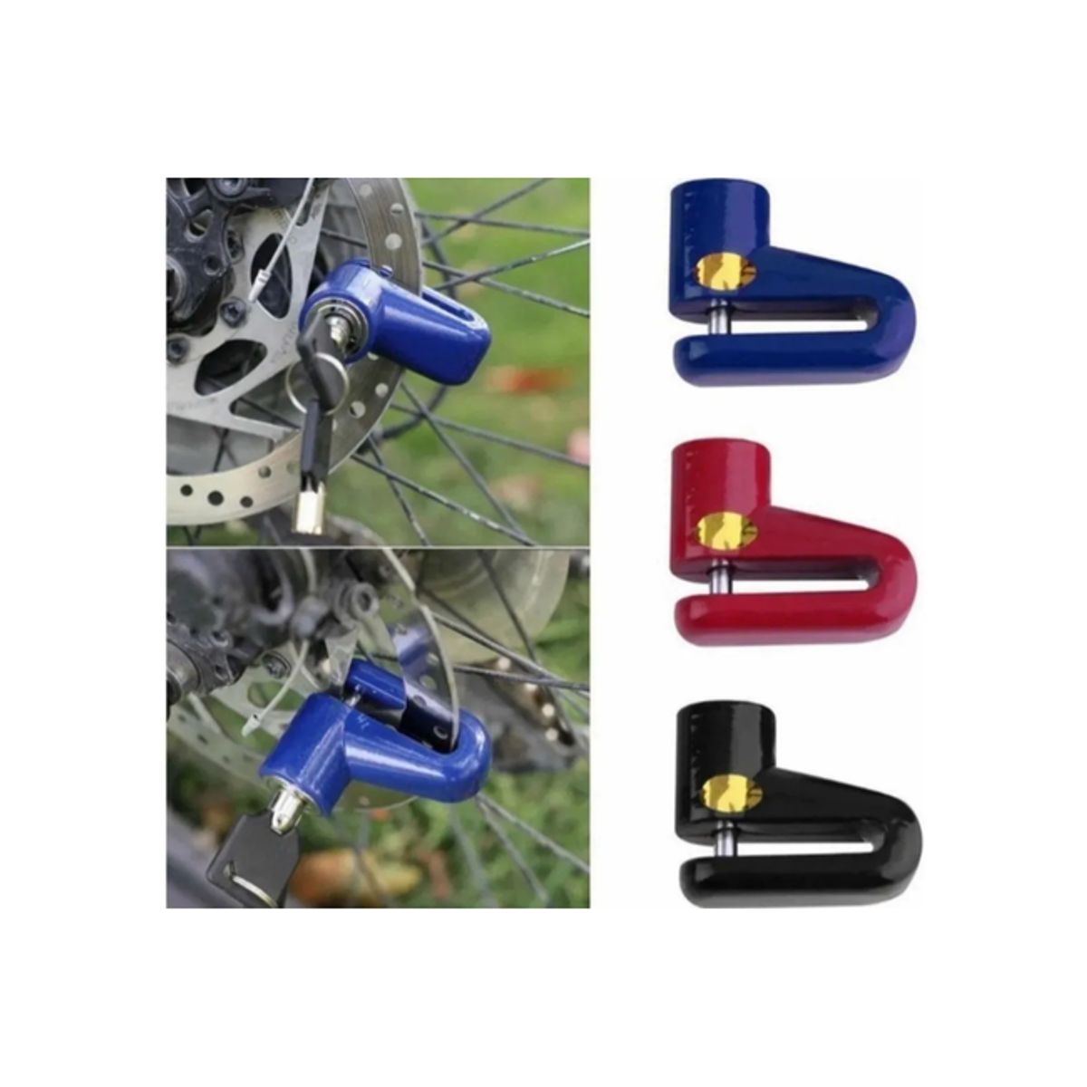 GENERICO - Candado Disco Antirrobo para Bicicletas Moto y Scooter