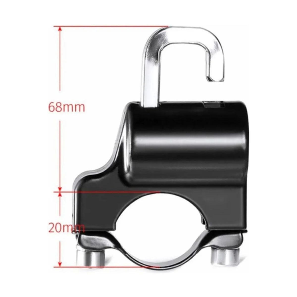 GENERICO - Candado para Casco de Moto con Soporte a Manubrio