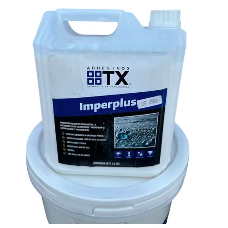 TRANSEX - Impermeabilizante Superficial Imperplus Bidon 45l Grupo Tx Transparente Brillante