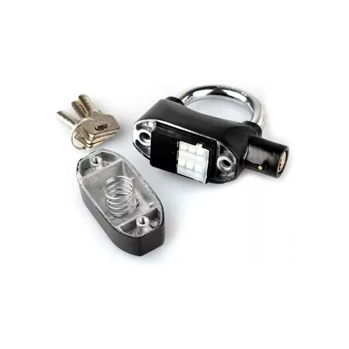 GENERICO - Candado con Alarma para Motos y Bicicletas 110dB + Pilas