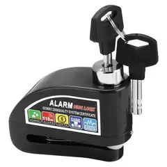 GENERICO - Candado Disco 6mm para Moto Alarma 110dB