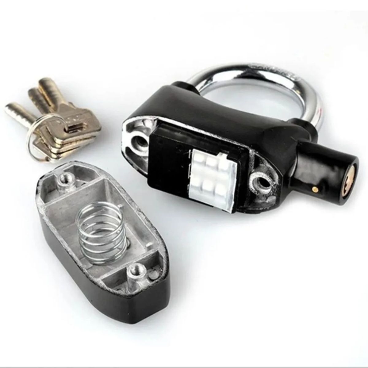 GENERICO - Candado Alarma para Moto Bicicleta Casa Comercial 110dB + Pila