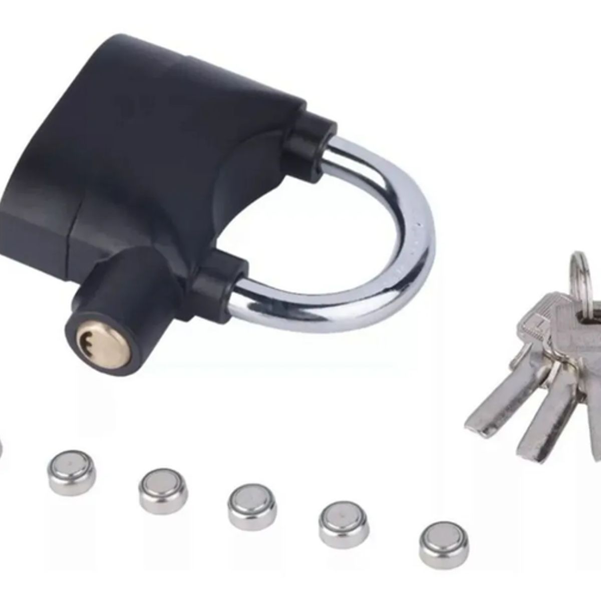 GENERICO - Candado Alarma para Moto Bicicleta Casa Comercial 110dB + Pila