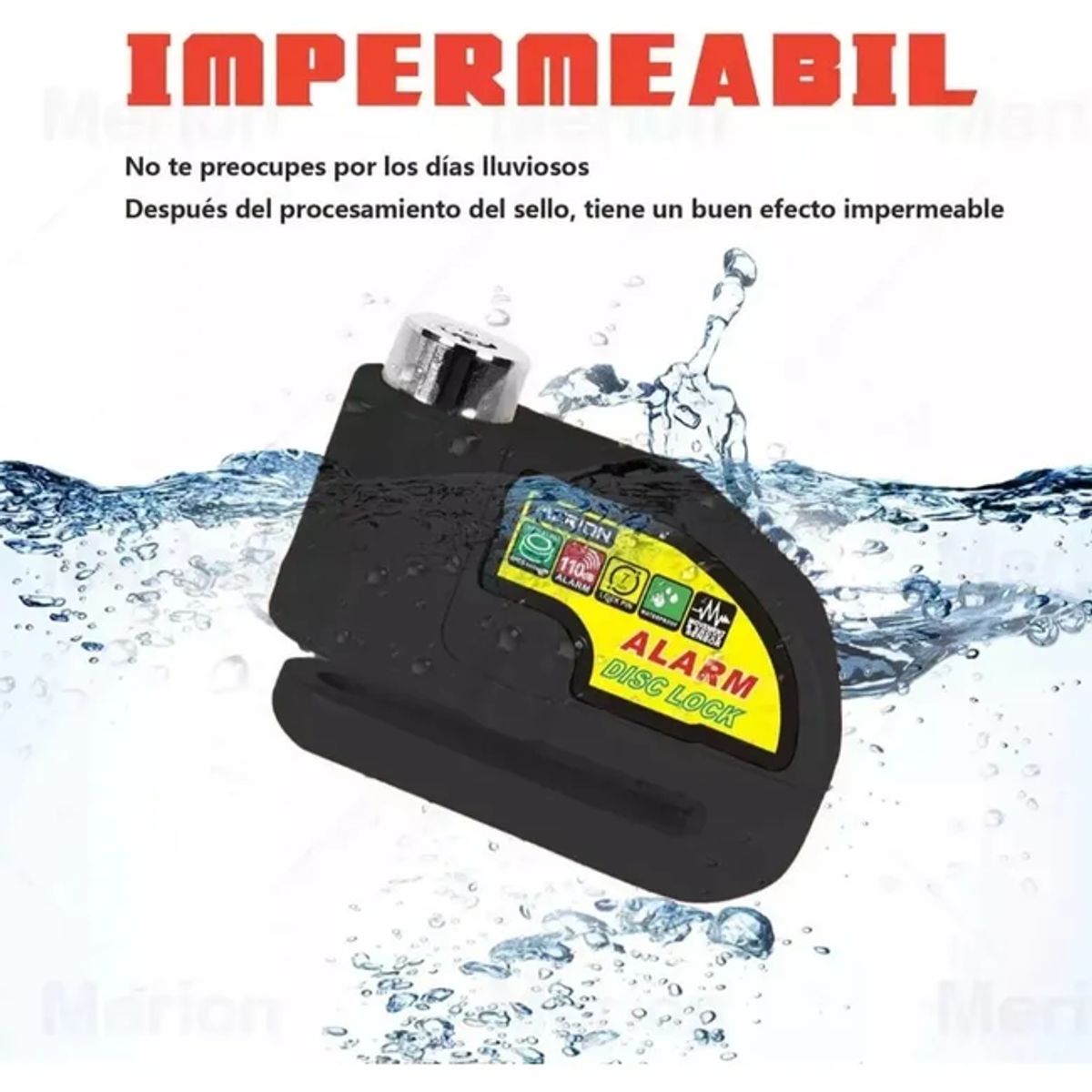 GENERICO - Alarma Motocicleta Bloqueo Impermeable Freno Disco