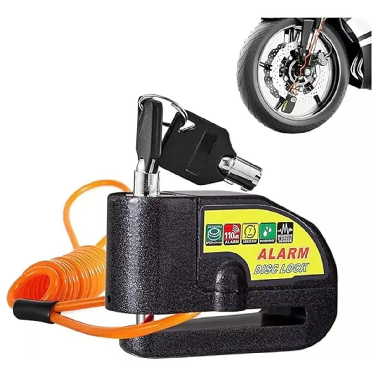 GENERICO - Alarma Motocicleta Bloqueo Impermeable Freno Disco
