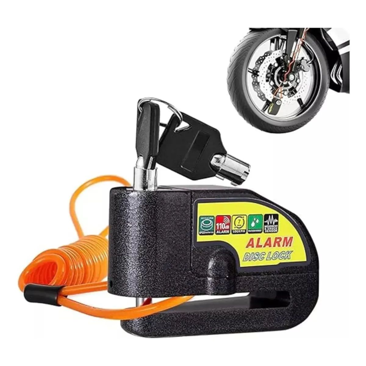 GENERICO - Alarma Motocicleta Bloqueo Impermeable Freno Disco