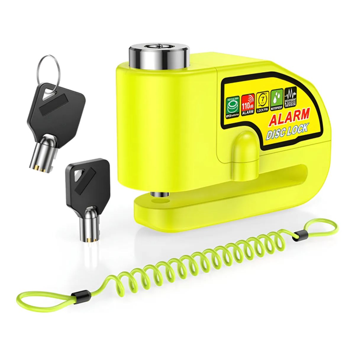 GENERICO - Candado Alarma Impermeable de Bloqueo de Freno Moto