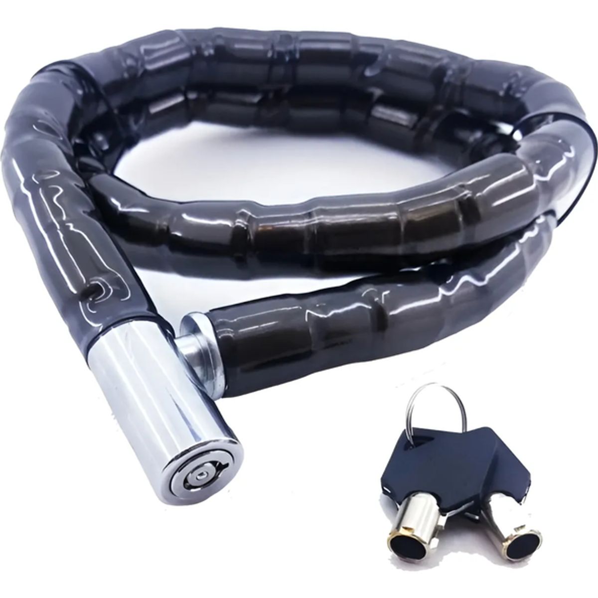 GENERICO - Cadena y Candado con Llaves Cobra Moto Bicicleta