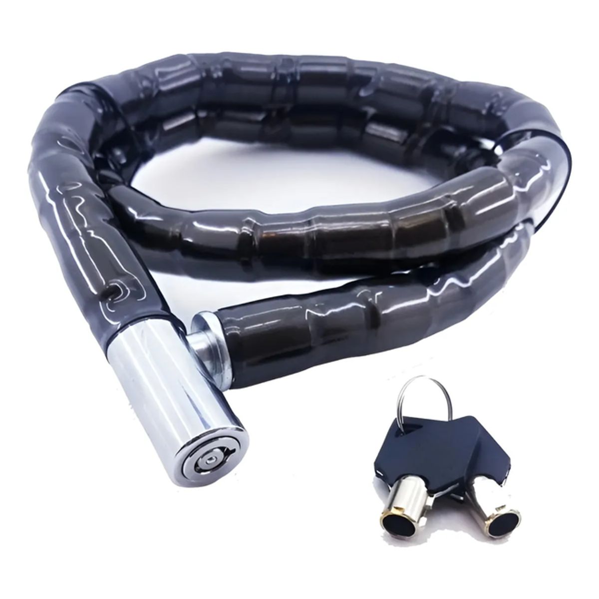 GENERICO - Cadena y Candado con Llaves Cobra Moto Bicicleta