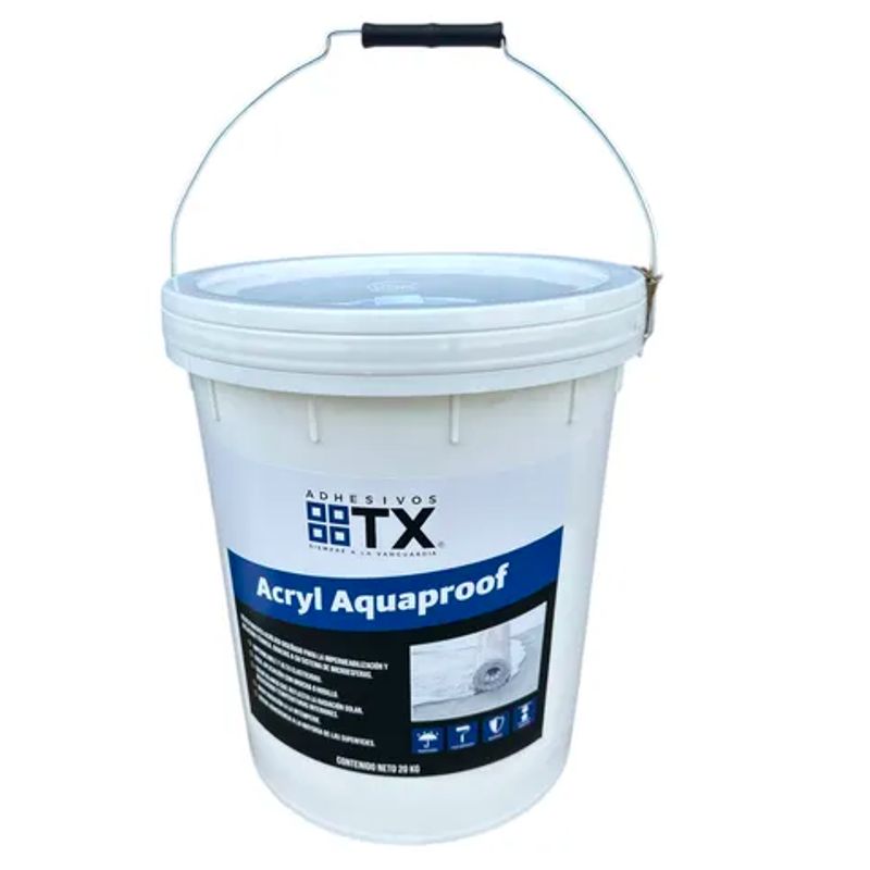 TRANSEX - Acryl Aquaproof Impermeabilizante Y Aislante Termico Gal 4kg Blanco Brillante