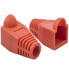 ATLANTICSWIRE - FUNDA, CAPUCHON PARA CONECTOR RJ45, 100 UNI. NARANJO