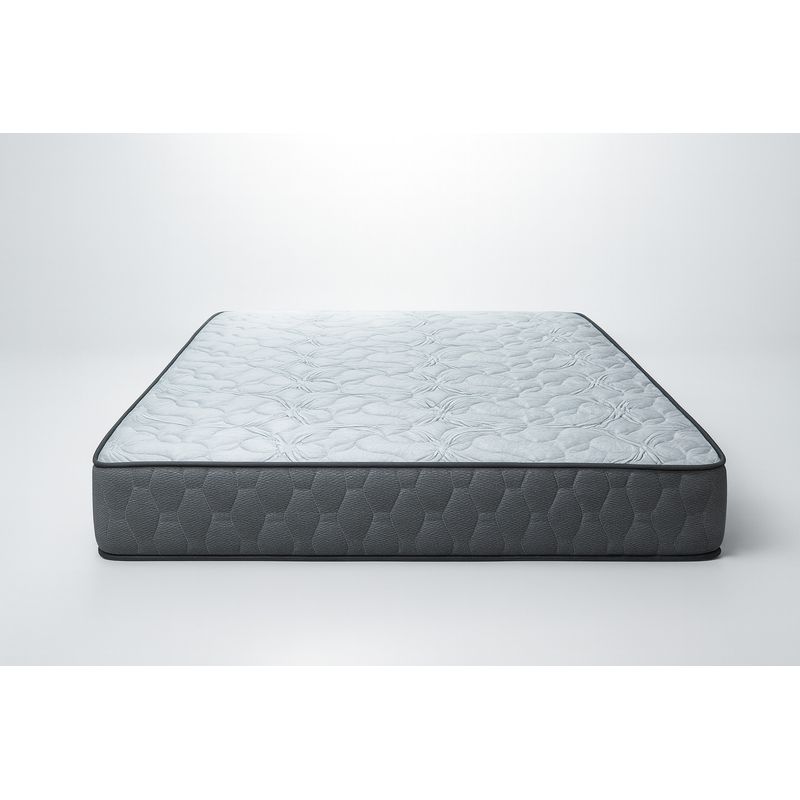 GENERICO - COLCHON HIPNOS 2,0 PLAZAS RESORTE BONELL ALTURA 25 CM GRIS /BLANCO