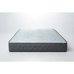 GENERICO - COLCHON HIPNOS 2,0 PLAZAS RESORTE BONELL ALTURA 25 CM GRIS /BLANCO