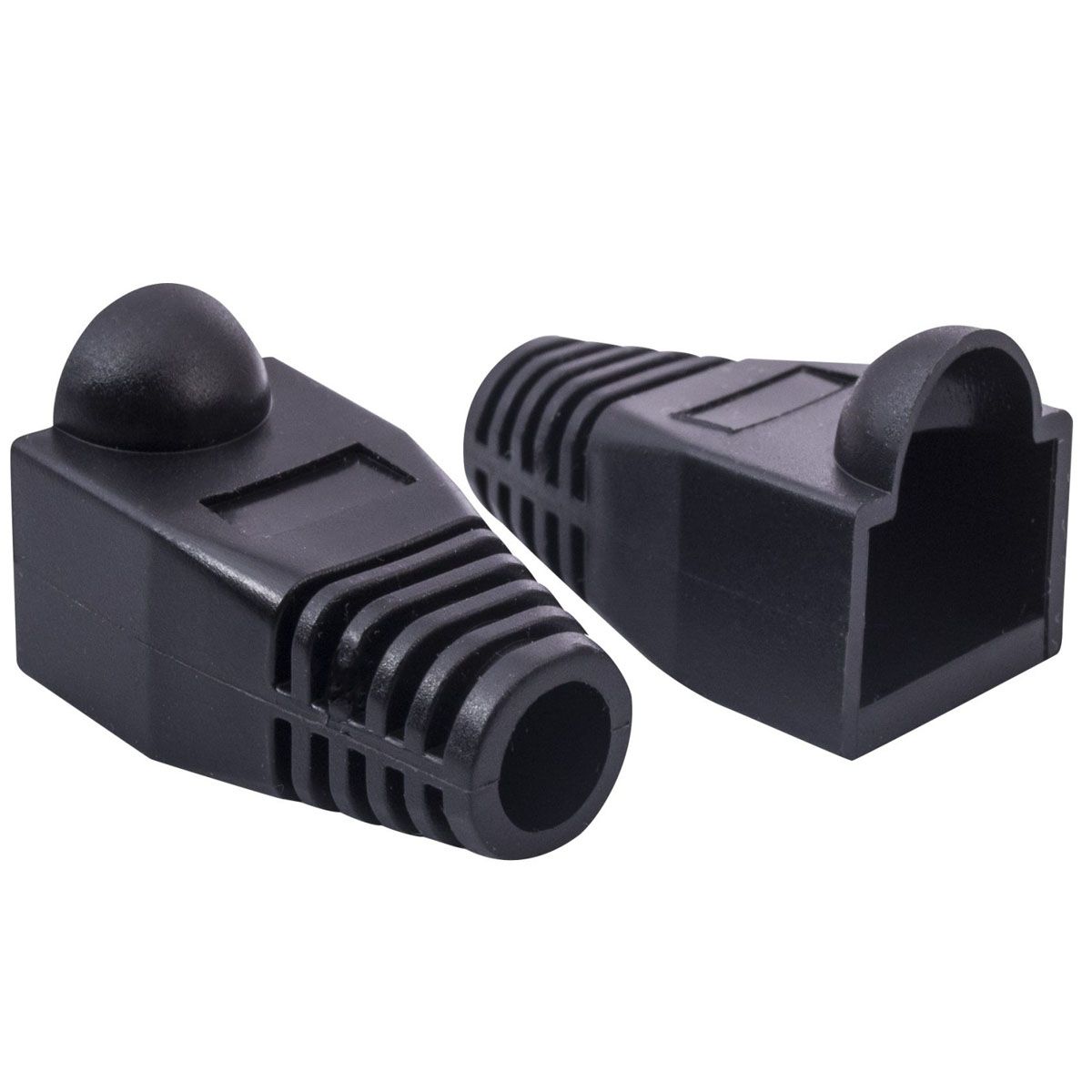 GENERICO - FUNDA, CAPUCHON PARA CONECTOR RJ45, 100 UNI. NEGRO