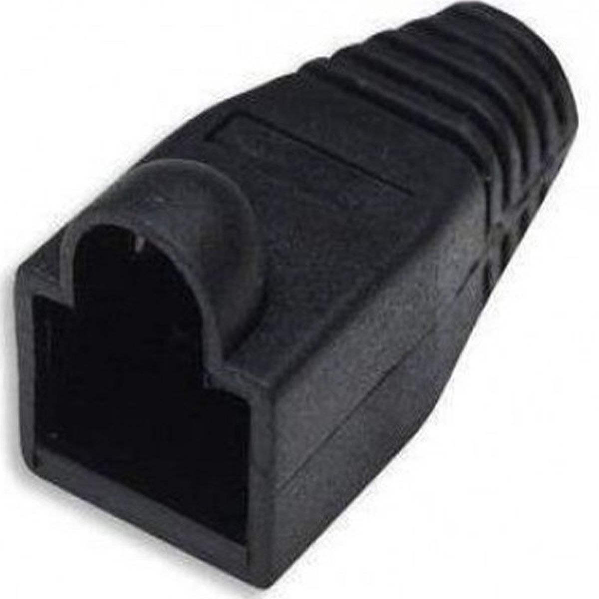 GENERICO - FUNDA, CAPUCHON PARA CONECTOR RJ45, 100 UNI. NEGRO