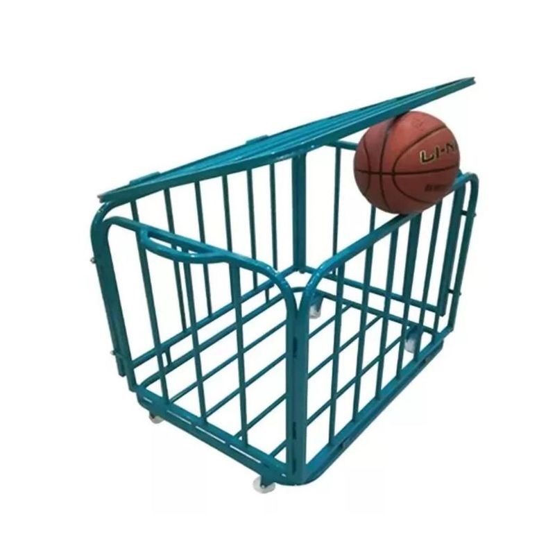 FOUR - Carro Porta Balones Jaula con Ruedas - 80x60x70 cm