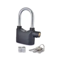 GENERICO - Candado con Alarma para Casa Local Moto y Bicicleta