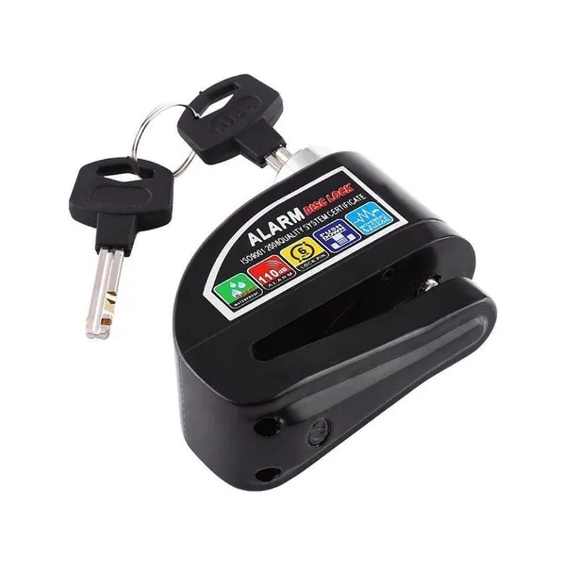 GENERICO - Candado Moto Alarma Freno de Disco y Bicicleta 110dB