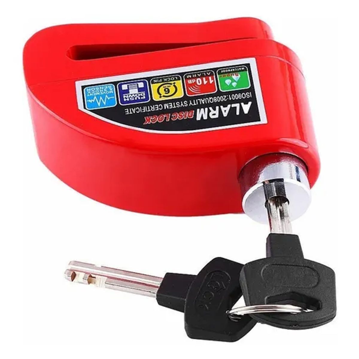 GENERICO - Candado Moto Alarma Freno de Disco y Bicicleta 110dB