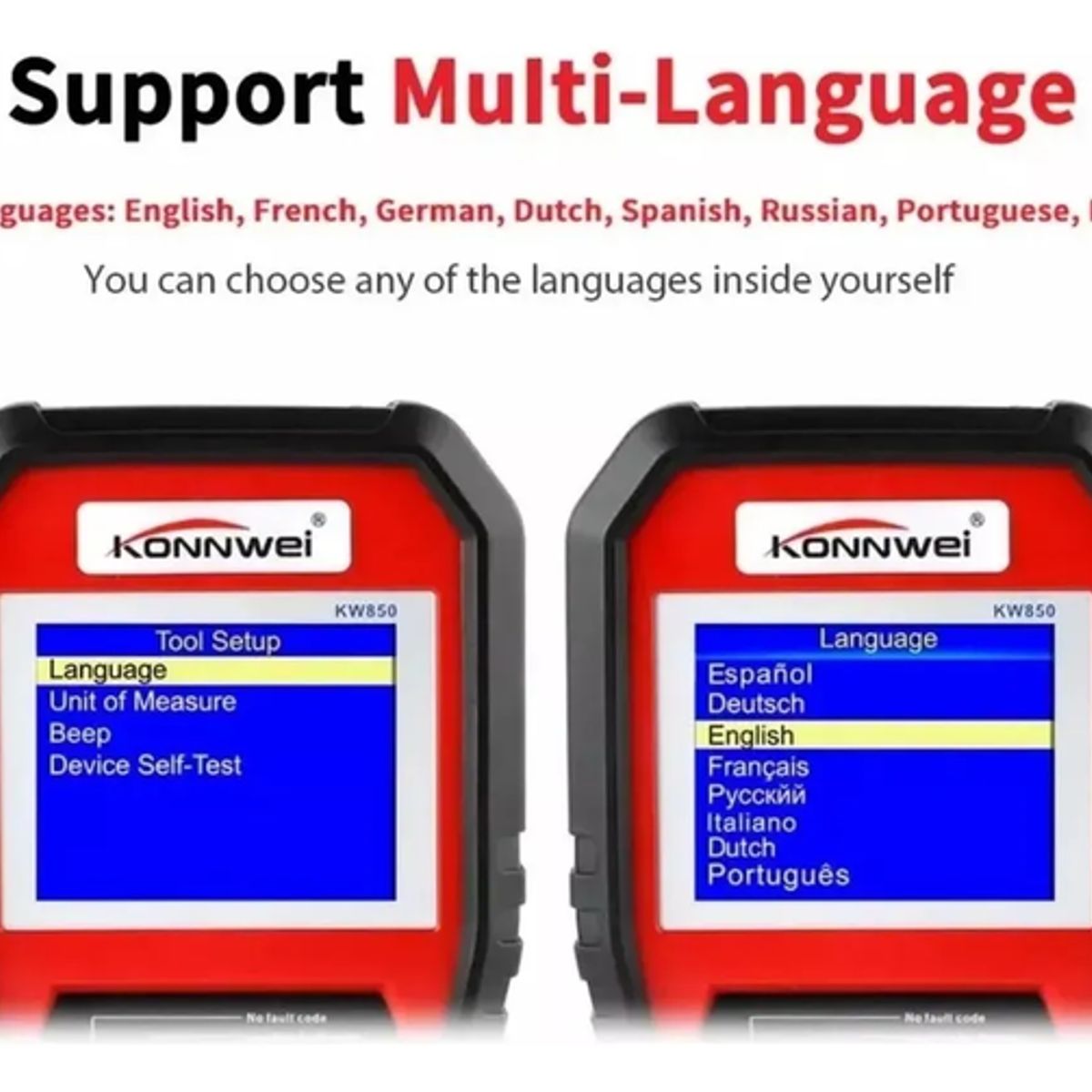 GENERICO - Escáner Automotriz KW850 Konnwei OBD2 EOBD Multimarcas