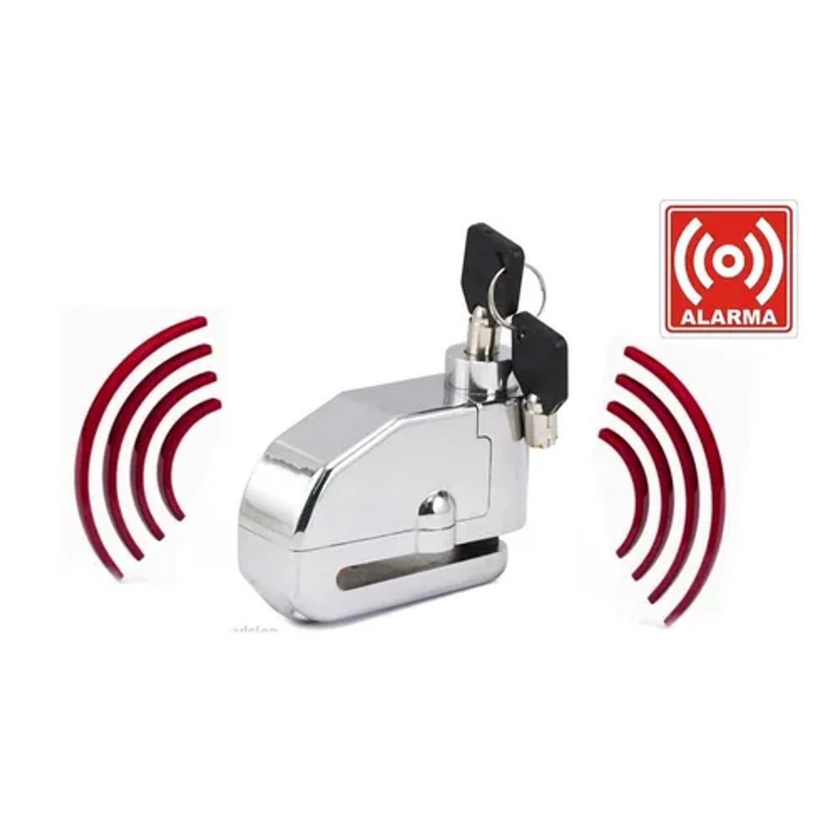 GENERICO - Candado Freno Disco Moto con Alarma 125dB