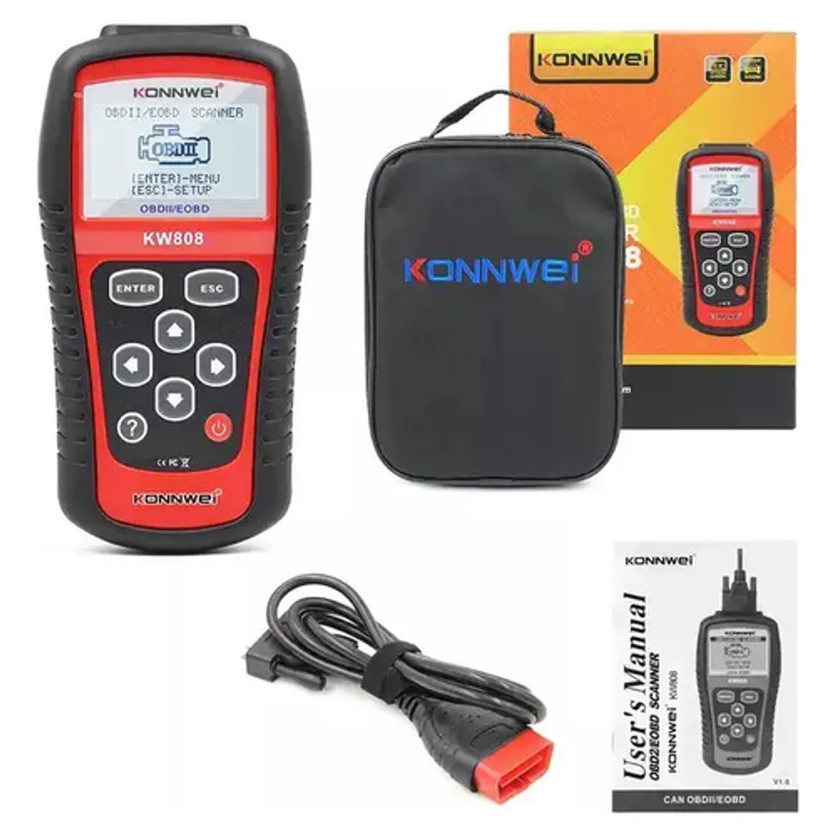 GENERICO - Escáner Automotriz Konnwei KW808 OBD2