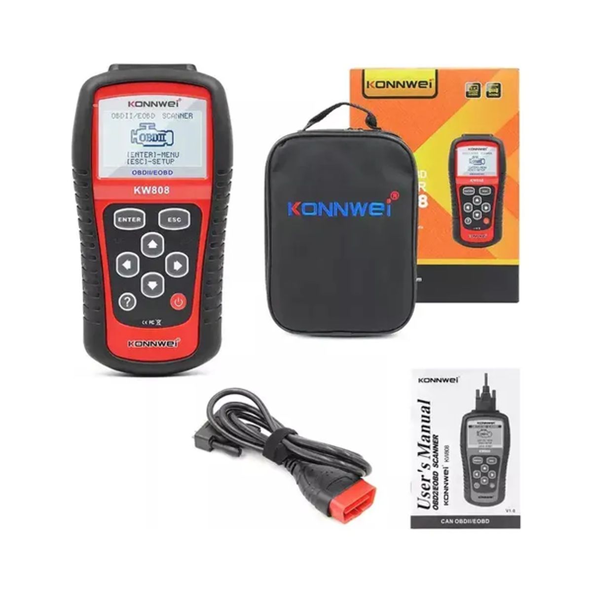 GENERICO - Escáner Automotriz Konnwei KW808 OBD2