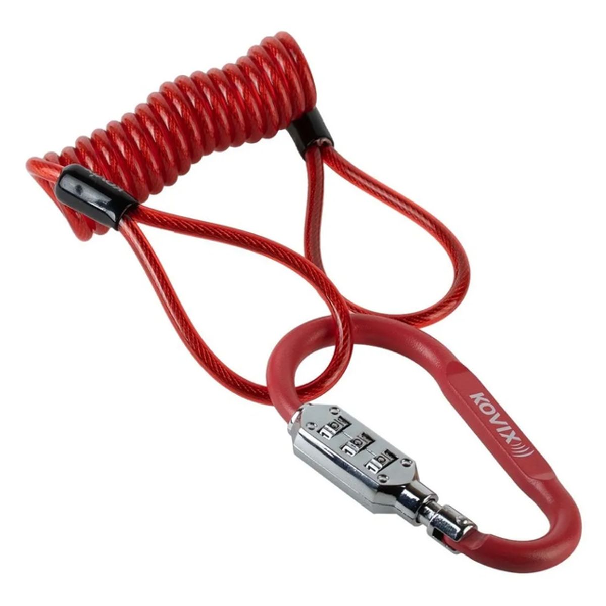 GENERICO - Candado Kovix Mosquetón con Clave y Cuerda Acero 100cm