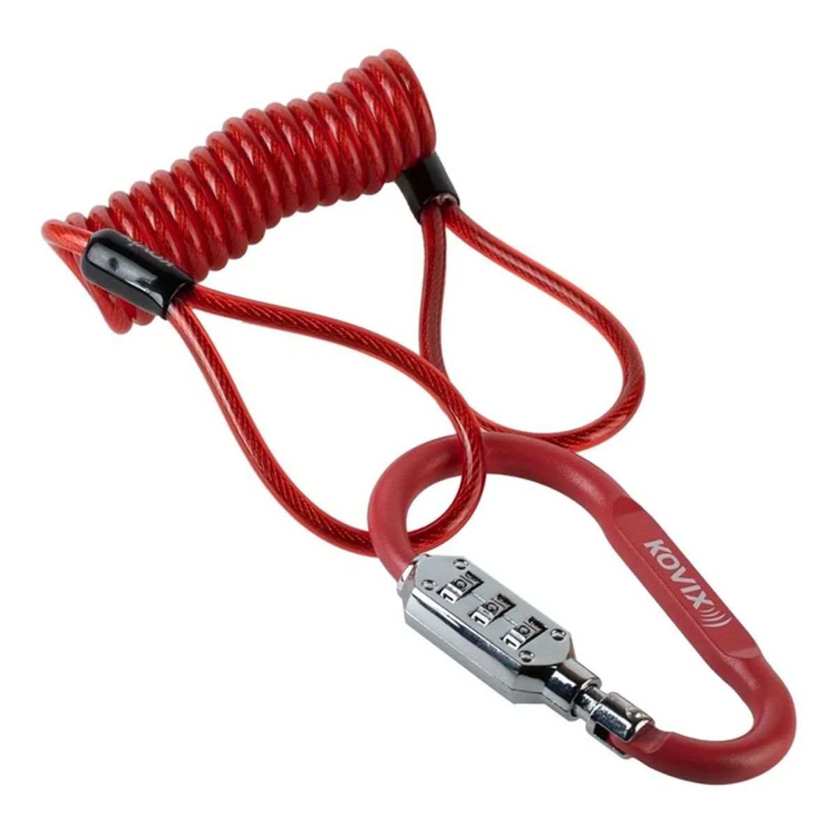 GENERICO - Candado Kovix Mosquetón con Clave y Cuerda Acero 100cm