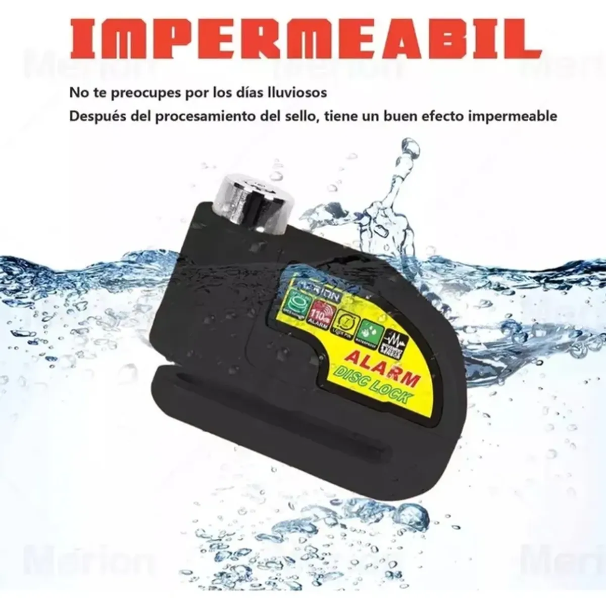 GENERICO - Alarma Motocicleta Bloqueo Impermeable Freno Disco