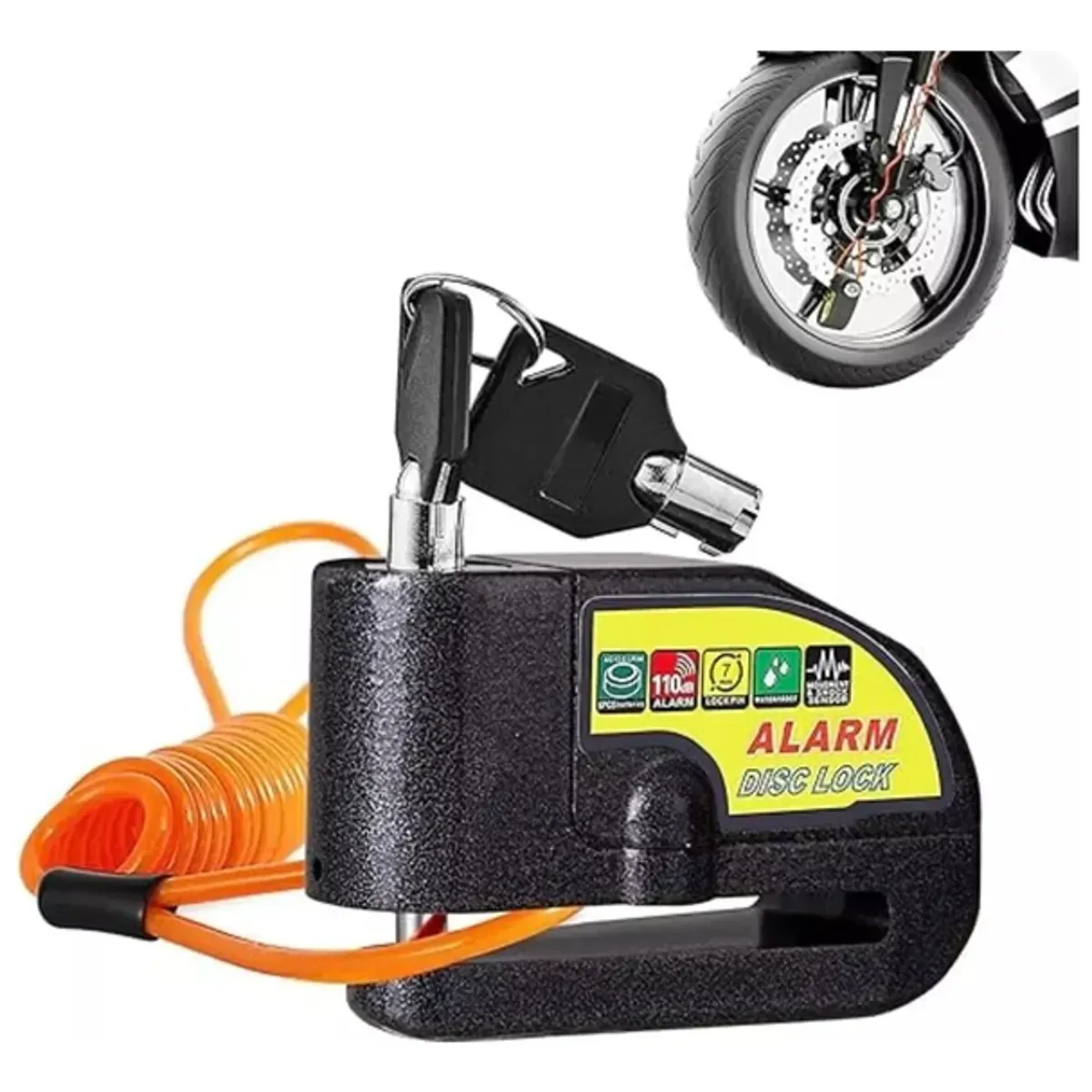 GENERICO - Alarma Motocicleta Bloqueo Impermeable Freno Disco