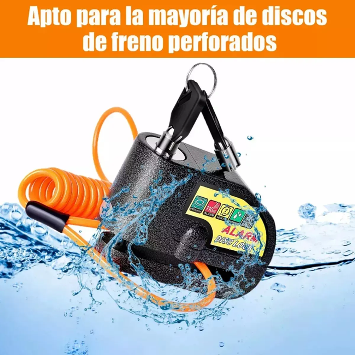 GENERICO - Alarma Motocicleta Bloqueo Impermeable Freno Disco