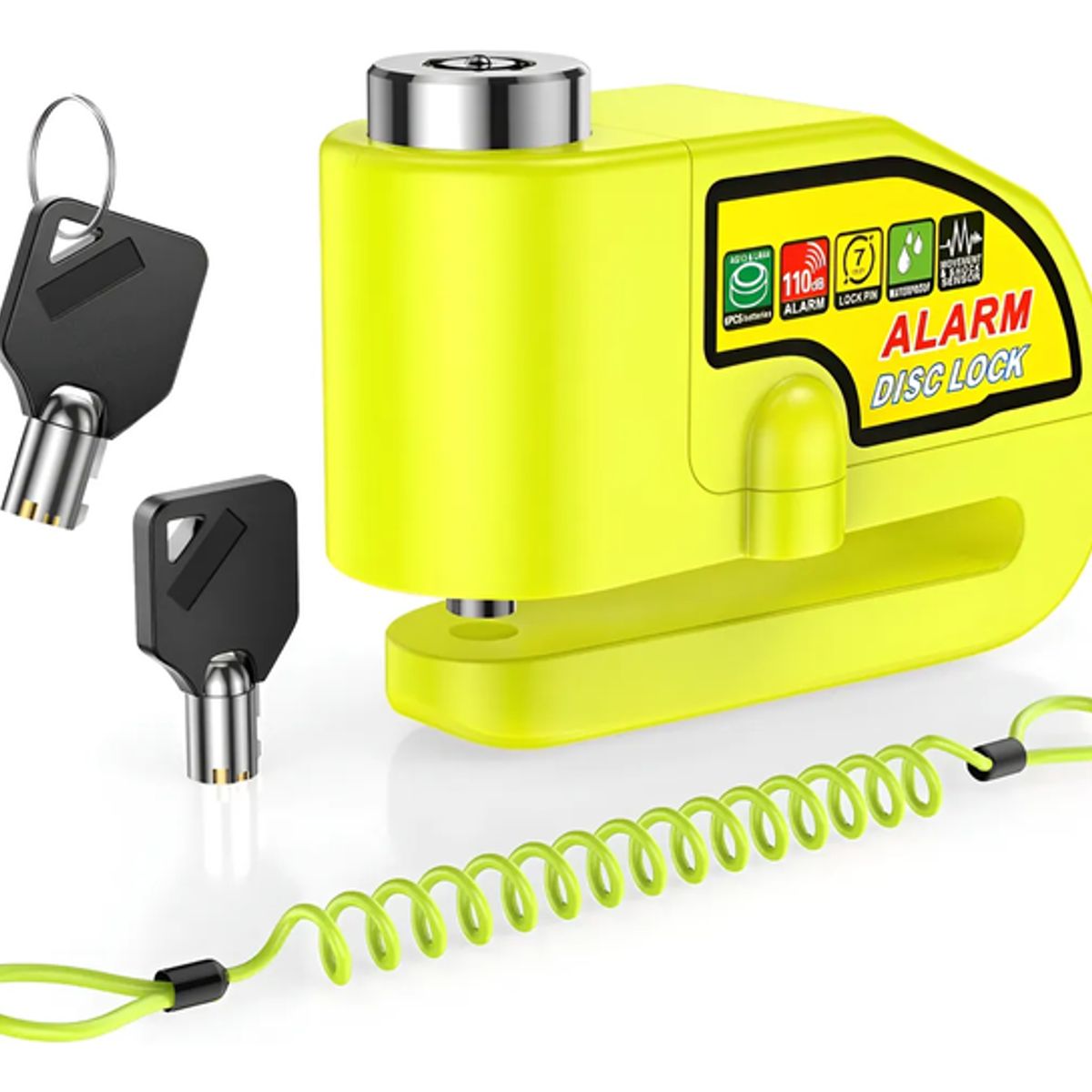 GENERICO - Candado Alarma Impermeable de Bloqueo de Freno Moto