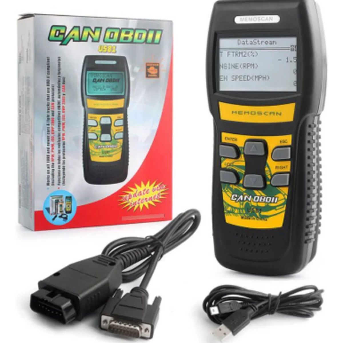 GENERICO - Herramienta Scanner Automotriz Multimarca OBDII Memoscan U581