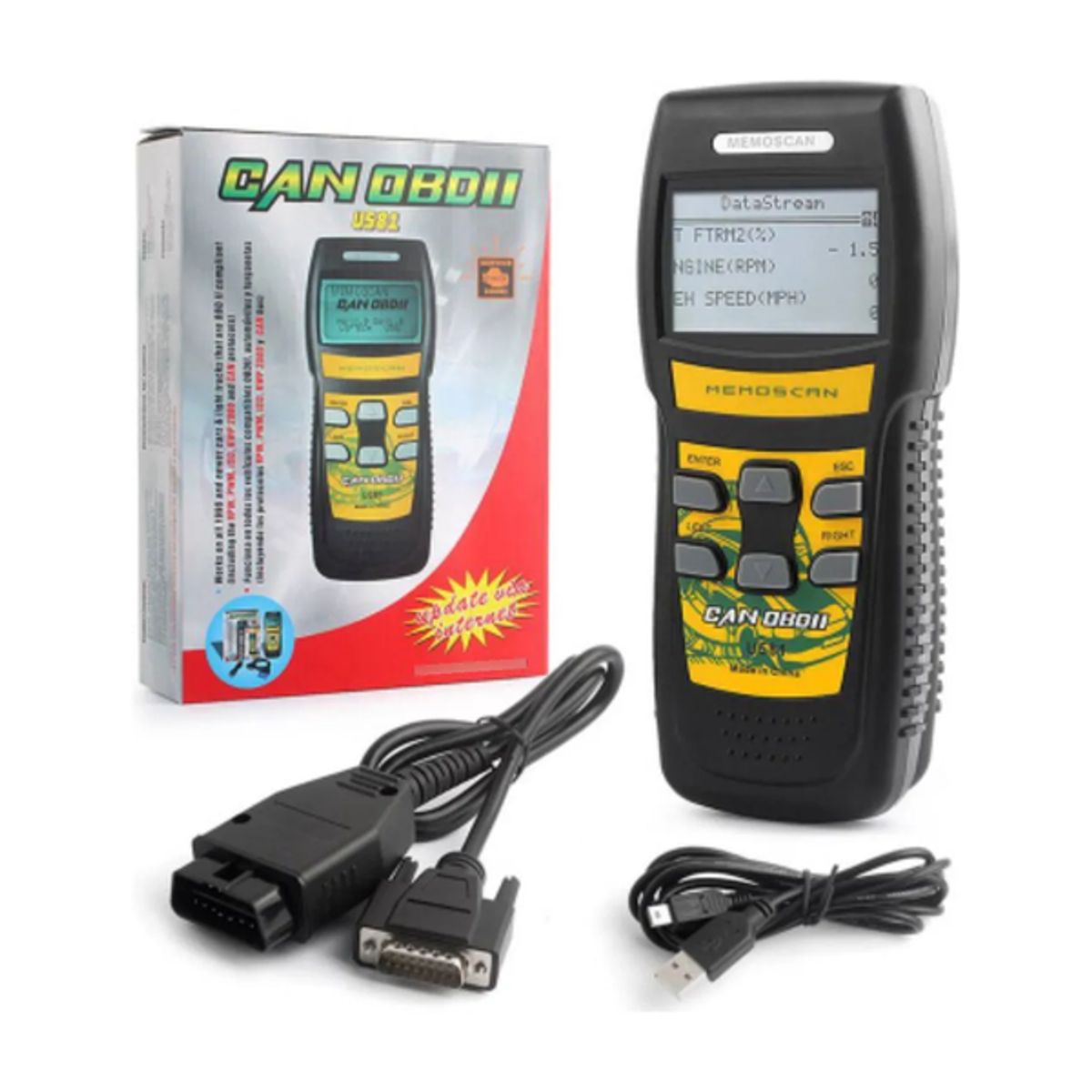 GENERICO - Herramienta Scanner Automotriz Multimarca OBDII Memoscan U581