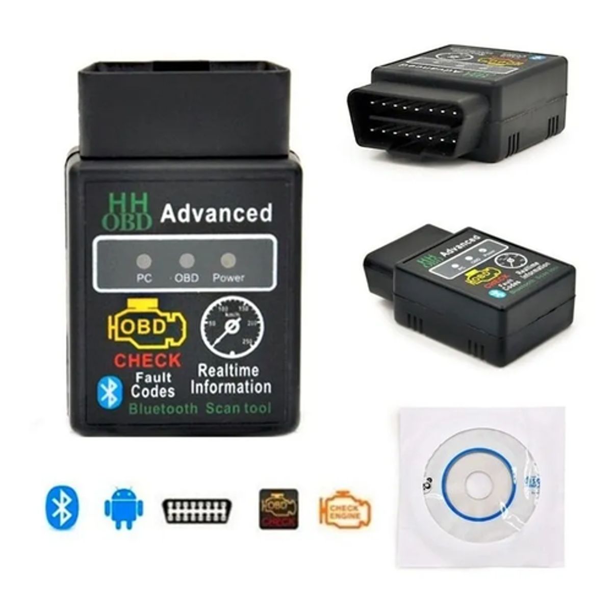 GENERICO - Scanner ELM327 Bluetooth HH OBD2 V21 Diagnóstico