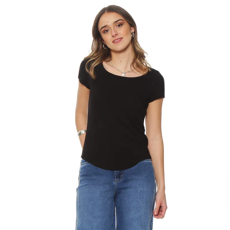 WADOS - POLERA TEXTURA MANGA CORTA ESCOTE REDONDO